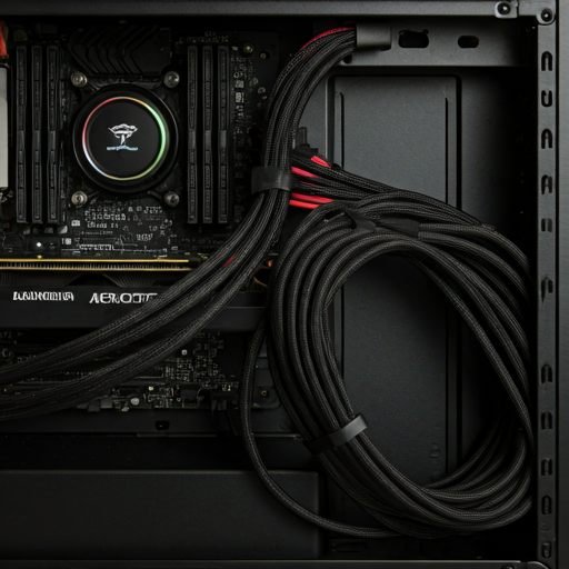 Neat cable management inside a computer case